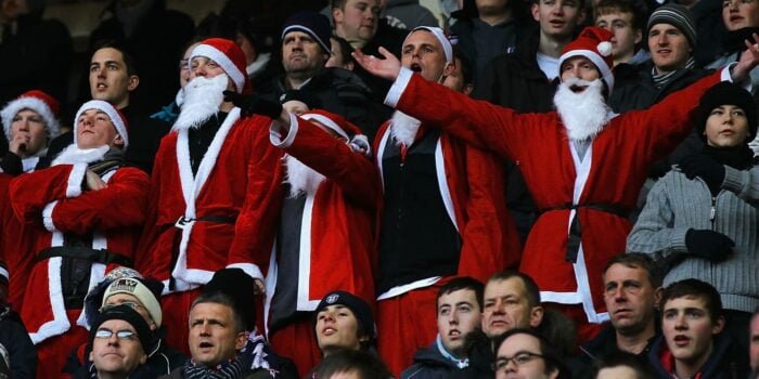 Terakhir kali sepak bola dimainkan pada Hari Natal di Inggris