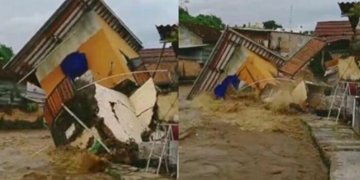 Dua Hari Warga Banyuwangi Berjibaku Diterjang Banjir, Rumah Dua Lantai Sampai Ambruk