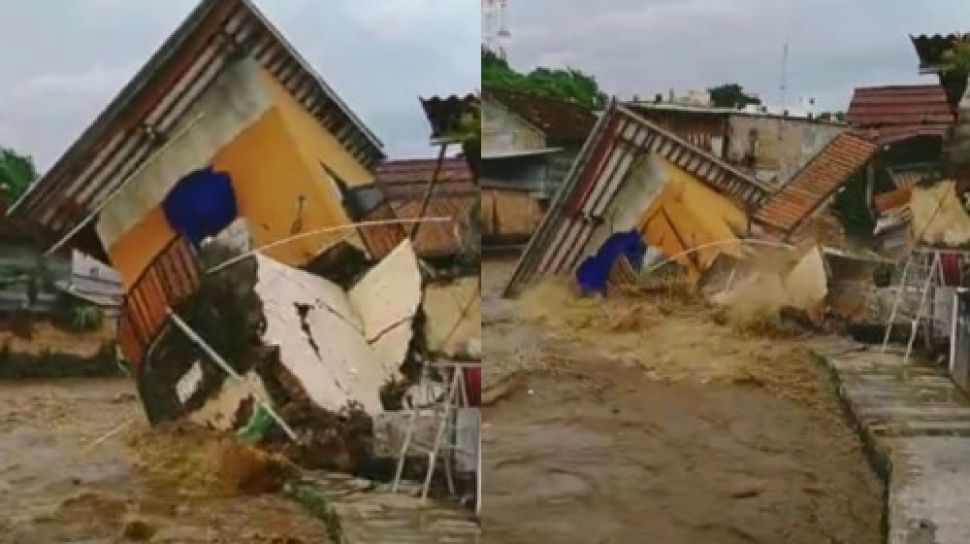 Dua Hari Warga Banyuwangi Berjibaku Diterjang Banjir, Rumah Dua Lantai Sampai Ambruk
