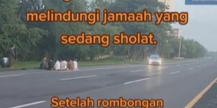Viral Mobil Patwal Jaga Nahdliyin Sholat di Pinggir Jalan Tol Sidoarjo Tuai Perdebatan Warganet