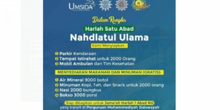 Ikut Doakan NU, Muhammadiyah Sidoarjo: Silakan Istirahat di Masjid Kami, Ada Makan-Minum Gratis – Berita Jatim