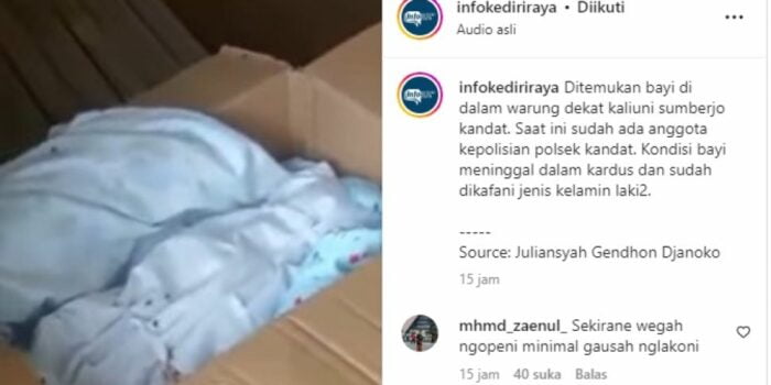 Viral Penemuan Mayat Bayi Laki-laki Dalam Kardus, Dibungkus Kafan Sudah Dirubung Lalat – Berita Jatim