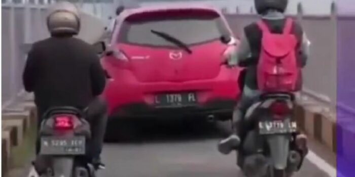 Viral Mobil Masuk Jalur Motor di Jembatan Suramadu, Warganet: Balas Dendam