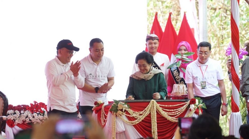 Breaking News! Megawati Soekarnoputri Resmikan Kebun Raya Mangrove Surabaya
