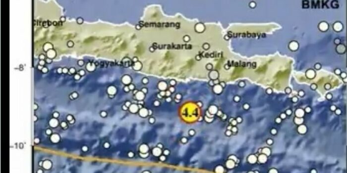 Gempa Magnitudo 4,4 Guncang Trenggalek Malam Ini