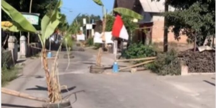 Viral Jalan Rusak di Kanigoro Blitar Ditanam Bendera Merah Putih