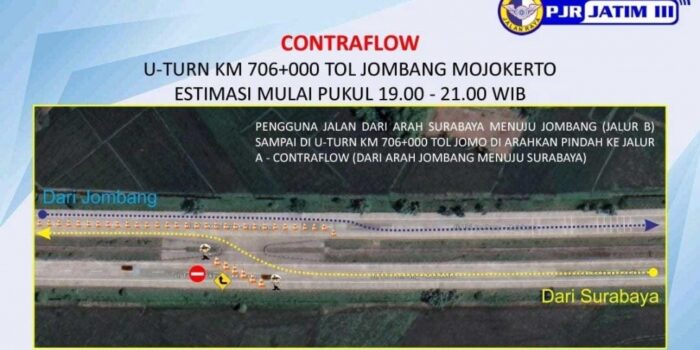 Uji Coba Jembatan, Catat Jadwal Contraflow di Tol JombangMojokerto