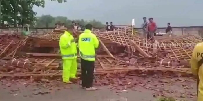 Padepokan Perguruan Silat di Ngawi Ambruk Rata dengan Tanah Usai Diterjang Angin Kencang