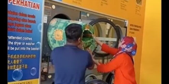 Bikin Geleng-geleng Kepala, Momen Pasutri Masukin Kasur ke Mesin Laundry – Berita Jatim