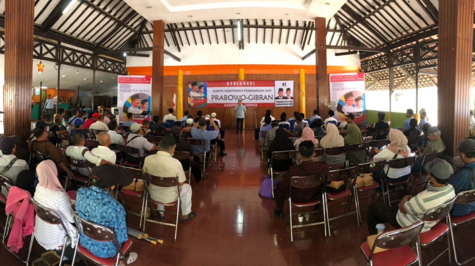 Relawan Prabowo-Gibran di Jember Bentuk Koordinator Tingkat Desa Demi Target Menang Satu Putaran