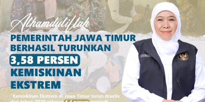 Kemiskinan Ekstrem Jatim Turun Sebesar 3,58% atau 1.480.140 Jiwa Selama 3 Tahun Terakhir – Berita Jatim