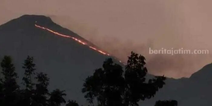 Kondisi Terkini Kebakaran Gunung Penanggungan, Api Mengecil Tapi Belum Padam