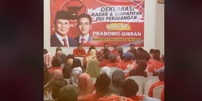 Viral Sekelompok Orang Berkaus PDIP Dukung Prabowo-Gibran, DPD Jatim Singgung Kudatuli – Berita Jatim