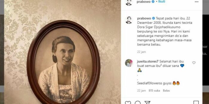 Potret Ibu Prabowo Dora Marie Bersama Keluarga Sigar yang Jarang Dilihat Publik: Menawan dan Feminim