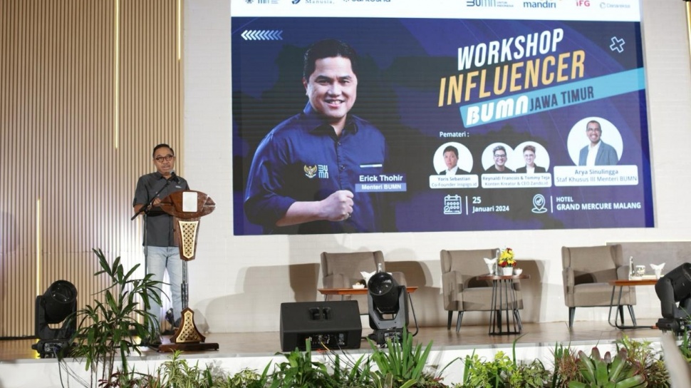 Untuk Tingkatkan Kapasitas Karyawan dalam Berkomunikasi, Erick Thohir Gandeng Influencer BUMN Jatim