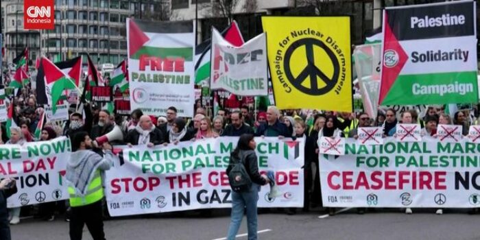 Berita Ribuan Orang Berkumpul di London Gelar Aksi Dukung Palestina