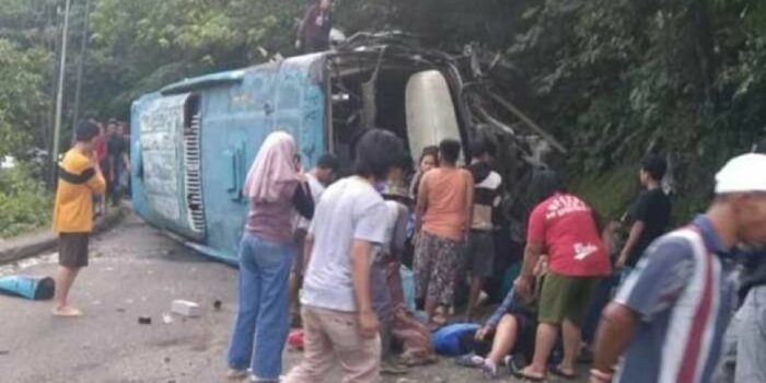 Bus Rombongan Kader Partai Hanura Kecelakaan di Tol Ngawi, 2 Orang Meninggal Dunia