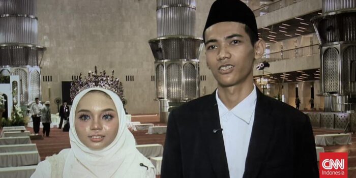 Berita Kisah Jilan, Driver Ojol Halalkan Pacar Lewat Nikah Massal di Istiqlal