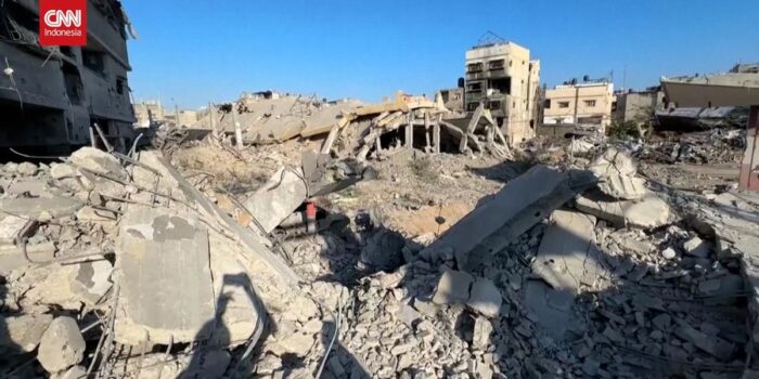 Berita Penampakan Reruntuhan di Gaza usai Serangan Rudal Israel