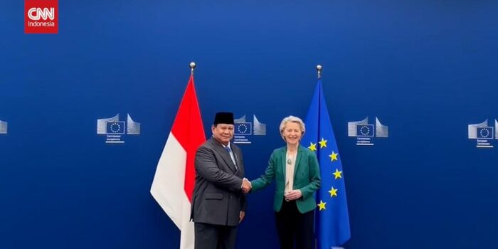 Berita Momen Prabowo Temui Presiden Komisi Uni Eropa di Brussel