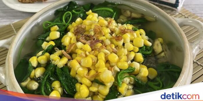 Pahami- Resep Sayur Bayam Jagung Temu Kunci yang Sedap Bernutrisi