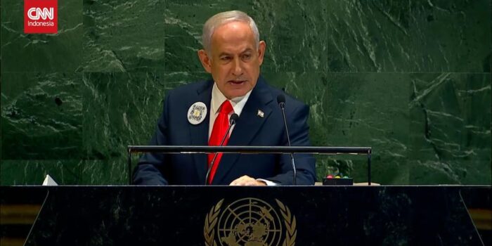 Berita Pidato di PBB Pakai Dasi Merah, Netanyahu ‘Caper’ Puji Prabowo