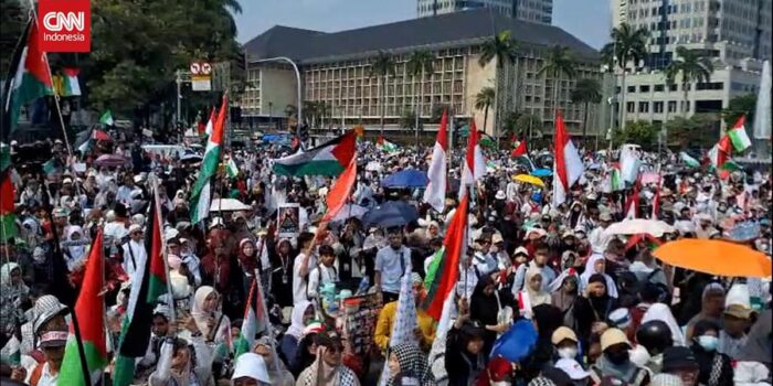 Berita Ribuan Warga Ikut Aksi Bela Palestina di Patung Kuda