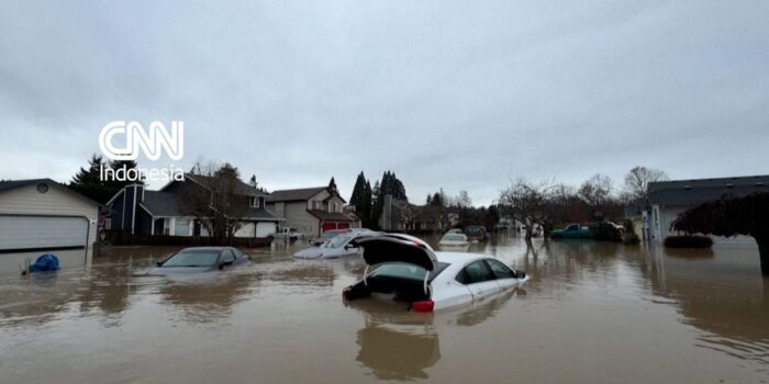 Berita Rekaman Drone Kota Pacific di Washington AS Terendam Banjir Berita Rekaman Drone Kota Pacific di Washington AS Terendam Banjir